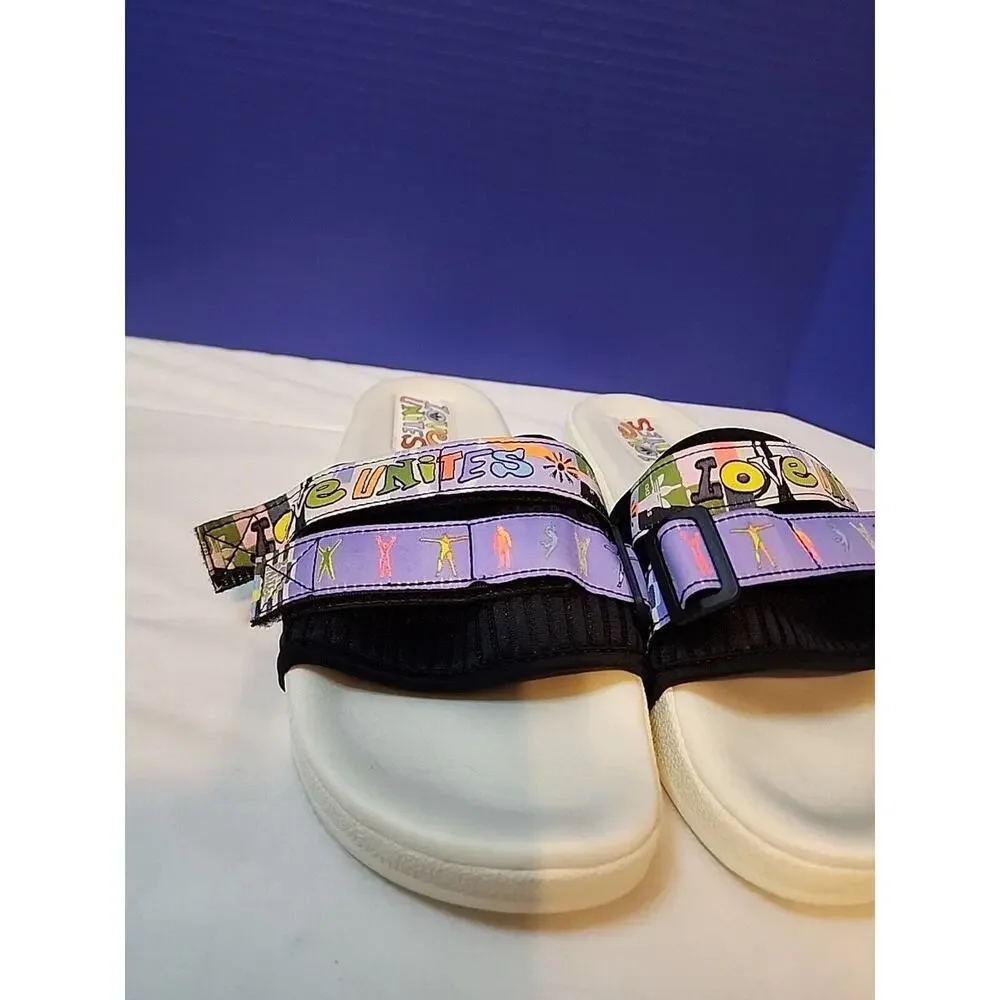 Adidas Adilette Sandal 2.0 Pride Slides Off White GW2411 Love Unites Men’s 10